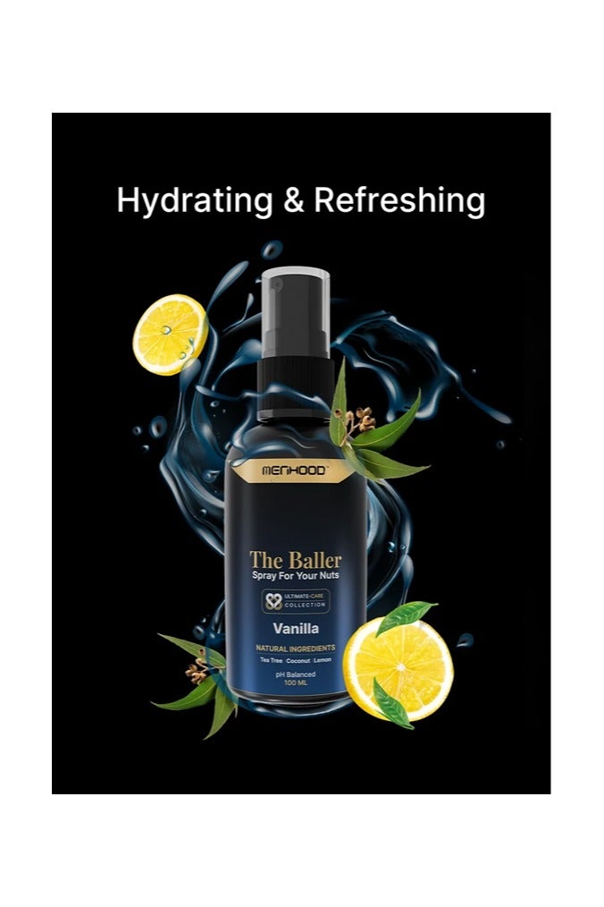 Menhood The Baller- Fresh Spray for Men Private Parts | Intimate Perfume | All Day Fresh| Prevents Itching, Sweating and Irritation Down There | 100 ML (Fragrance - Vanilla) - Image 5
