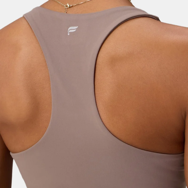 Fabletics Brown Women's Anywhere Cropped Built-In Bra Training Tank Top for Women | Best Price UAE