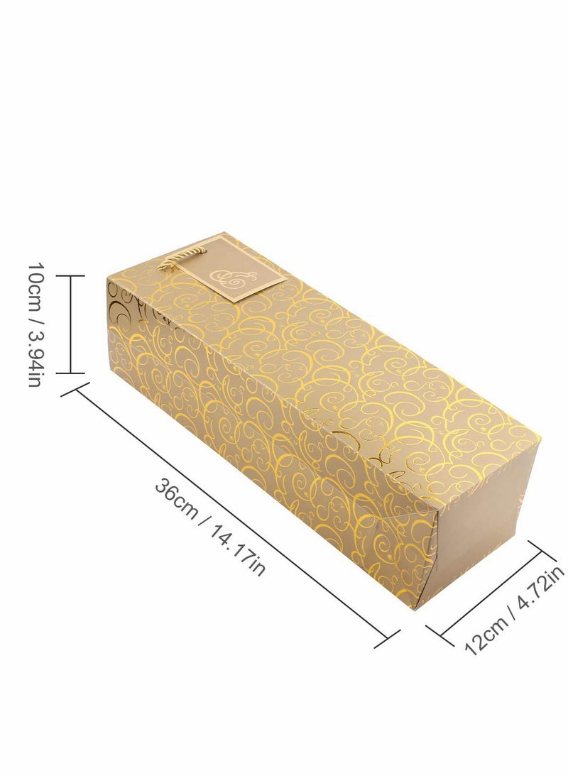 KASTWAVE Bags, 12pcs Gift Paper Bag Single Bottle Red Tote, 12 Pcs 4.7 x 3.9 x 14.2’Kraft Pap  - Image 3