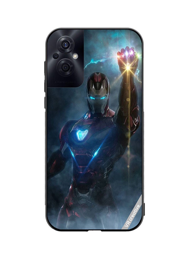 VR CREATIVE Protective Case Cover For Oppo Reno8 Z Ironman Design Multicolour - Image 1