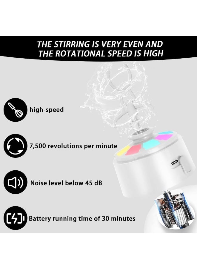 YelaJoy Shaker Bottles for Protein Shakes Mixes, Automatic Coffee Stirring Cup, Portable Mixer Cups and Blender Bottles Battery Powerful Mixer Cup 15 oz,Food grade material (White) - Image 4
