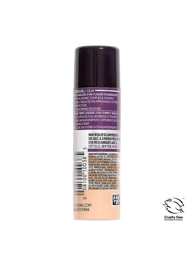 CoverGirl &amp; أولاي سيمبلي إيجليس 3 في 1 كريم أساس سائل، بيج فاتح، 1 أونصة سائلة (عبوة من قطعة واحدة)  - Image 2