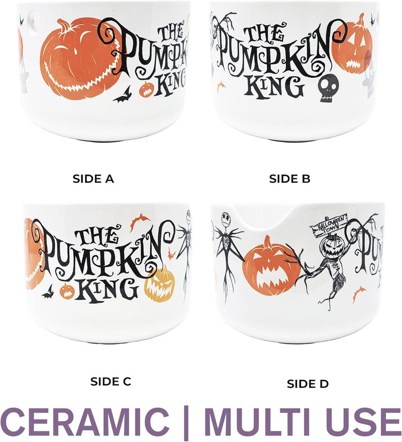 Katalyst Licensing & Promotions Inc. Nightmare Before Christmas The Pumpkin King Ramen Bowl and Chopsticks Set Halloween Decor Noodle Bowl - Image 3
