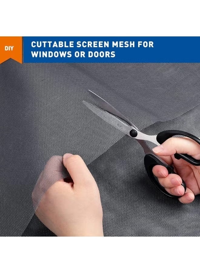 GMORO Fly Window Screens 120x250 cm Black Anti Scratch Cuttable Washable Mesh for Home Use and Outdoor Protection - Image 5