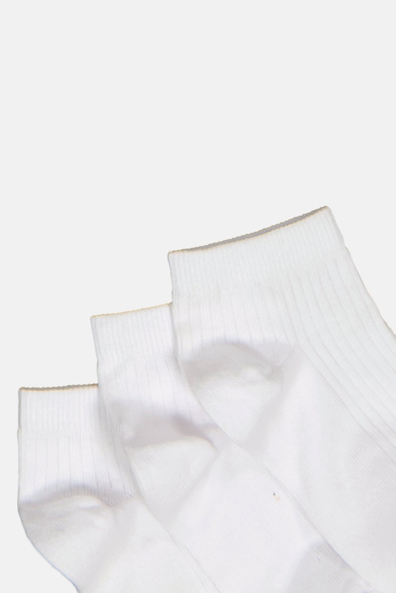 bebe Toddlers Girl 5 Pairs Plain Ankle Socks, White  - Image 3