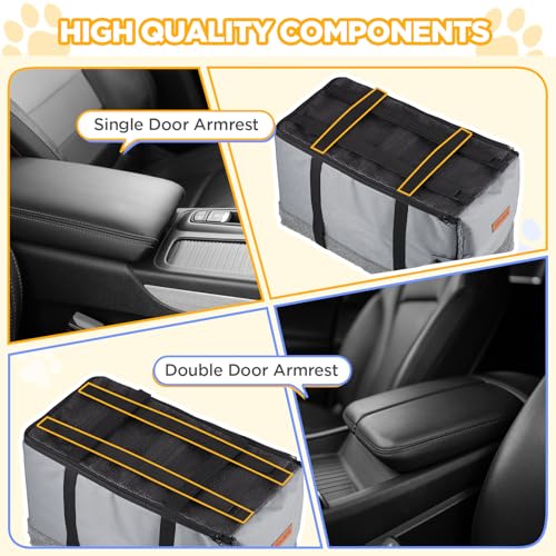 BONTHEE Console Dog Car Seat for Small Dogs,Small Dog Booster Seat for Car Washable Foldable Puppy Car Seat with Safe Protection Hooks Adjustable Straps and Storage Pocket Pet Up to 15lbs - Image 4
