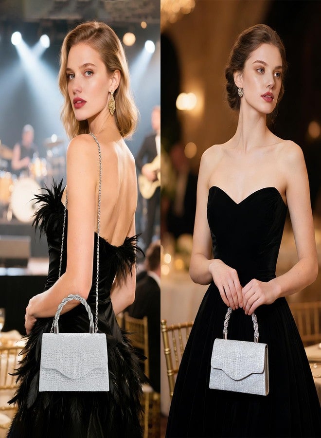 BSOKEIXD Mother's Day Women's Evening Bag Purse Clutch Bag，Glitter Evening Bag Sparkling Envelope Packet with Detachable Chain，for Women's Formal Evening Wedding Prom Events - Image 2