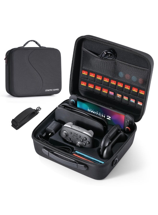 STARTRC GAMES Carrying Case for Nintendo Switch 2 (2025), Large All in One Hard Travel Case with Game Card Slots, Portable Protective Carry Bag for Switch 2 Accessories, Pro Controller and Other Accessories - Image 1