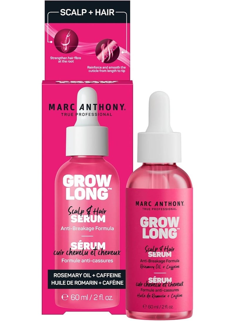 مارك أنتوني سيروم نمو الشعر وفروة الرأس - تركيبة مضادة للتكسر، تغذي وتقوي وترطب فروة الرأس وبصيلات الشعر - لمعان طبيعي وخصلات شعر أكثر كثافة من الجذور إلى الأطراف، 2 أونصة سائلة - Image 1