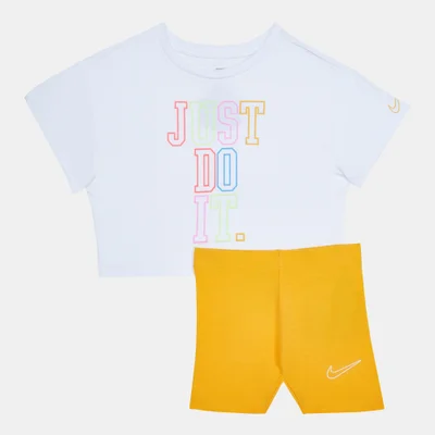 Nike Kids' Retro Rewind T-Shirt Bike Shorts Set