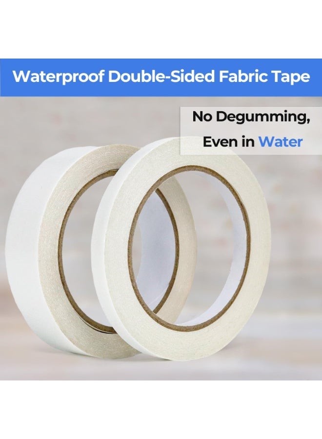 2PCS Double-Sided Sticky Fabric Tape, Two Rolls No Sewing, Gluing, or Ironing Stitch Adhesive Cloth Tape for No Sew, No Iron Hemming, Perfect for Pants, Crafts, and DIY Projects - Image 3