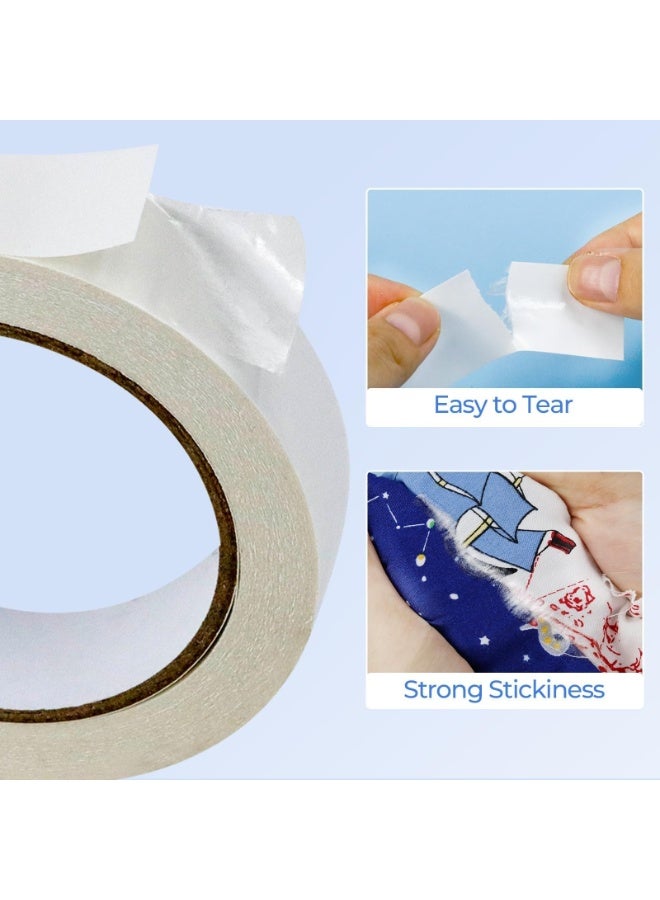 2PCS Double-Sided Sticky Fabric Tape, Two Rolls No Sewing, Gluing, or Ironing Stitch Adhesive Cloth Tape for No Sew, No Iron Hemming, Perfect for Pants, Crafts, and DIY Projects - Image 2
