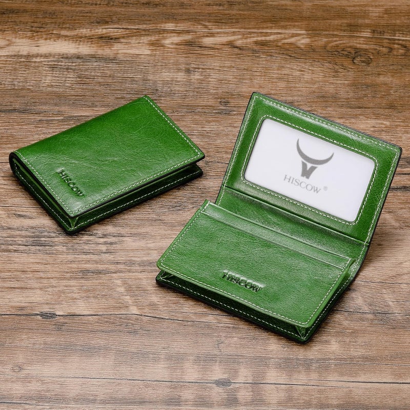 HISCOW Leather Business Card Case Holder for Men & Women, Italian Calfskin - Image 2