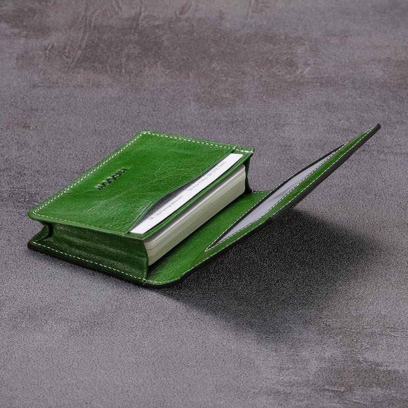 HISCOW Leather Business Card Case Holder for Men & Women, Italian Calfskin - Image 4