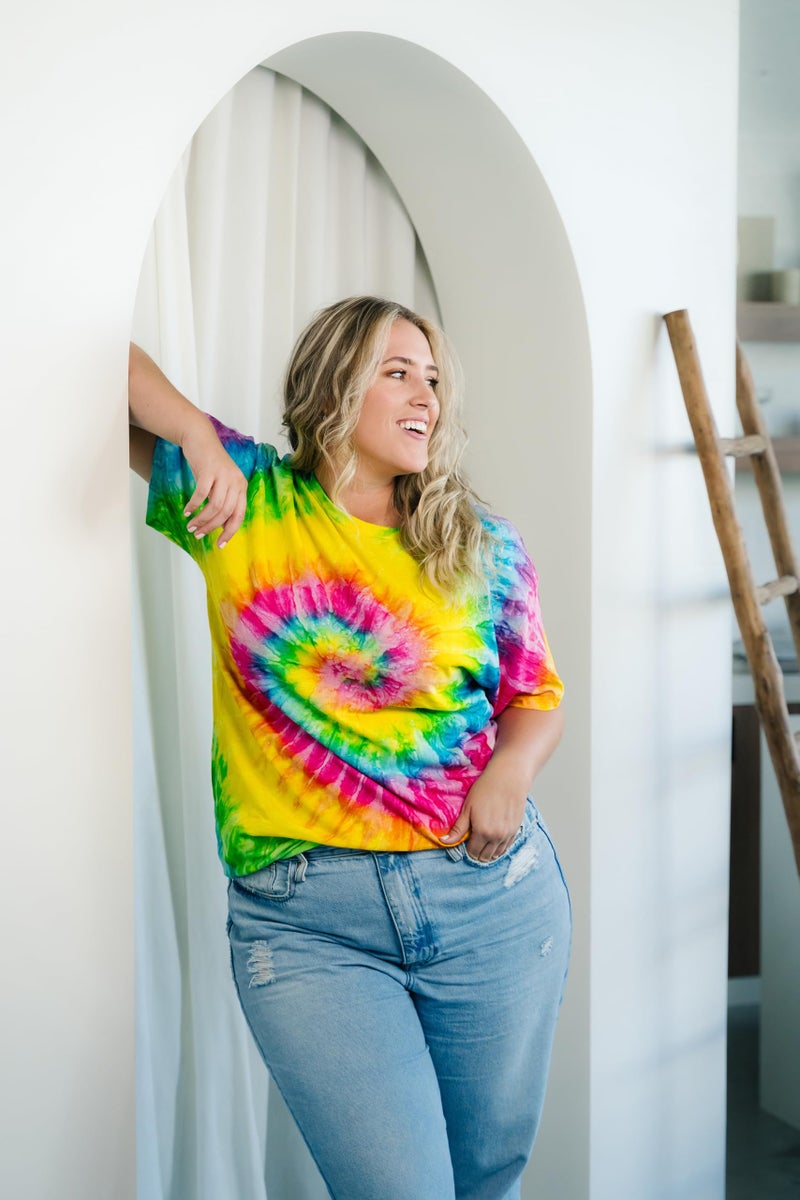 Colortone 100% Cotton Pigment Tie Dye T-Shirt for Women and Men, Large, Saturn - Image 5