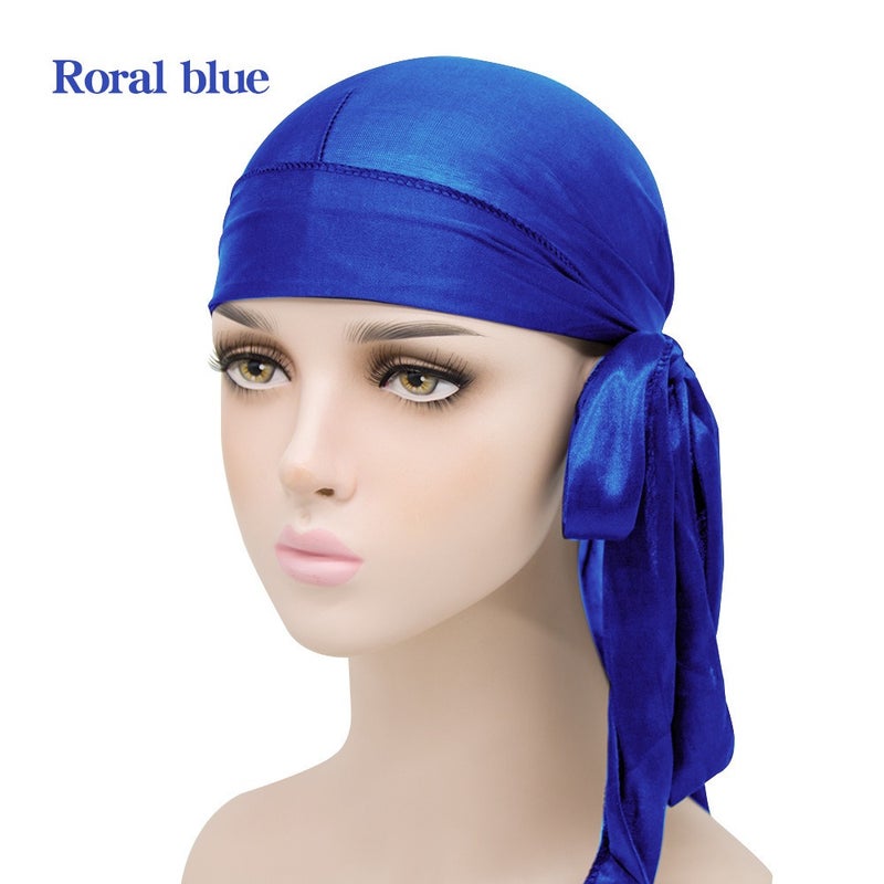 Silky Smooth Durag with Long Tails | Premium Polyester Satin Head Wrap for Men & Women