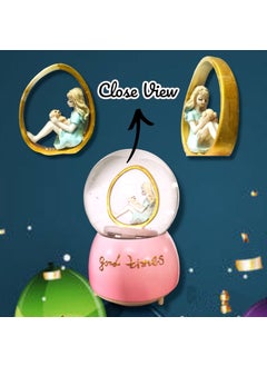 CARU CRAFT CARU CRAFT Crystal Globe Snow Ball with Music and Changing Light Decorative Musical Showpiece Ideal Gift for Birthdays Weddings Valentine Set of 1 Girl with Teddy  - Image 2