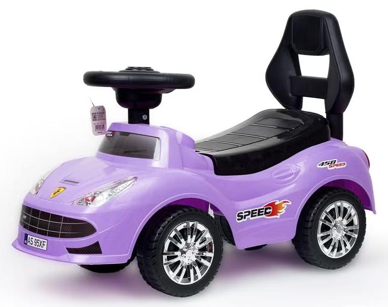 3-In-1 Ride-On Push Car For Kids – Manual Racing Toy Car With Comfortable Seat, Backrest, Steering Wheel & Hidden Storage