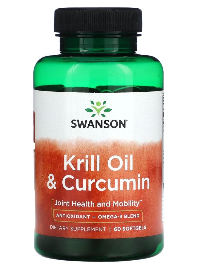 SWANSON Krill Oil & Curcumin 60 Softgels
