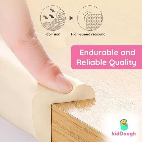 KidDough Baby Proofing Thick Edge Protector for Kids, Furniture and Corner Guard, Rubber Protector for Kids Safety, Corner Protector for Sharp Edges, Baby Safety Products (2 mtr, White, L-Shape) - Image 2