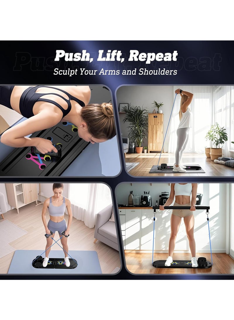 Generic - Pilates Board - Pilates Reformer Set, Multi-Purpose Foldable Pilates Reformer Board for Home, 15 in 1 Pilates Sliding Board - Image 1