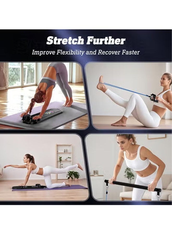 Generic - Pilates Board - Pilates Reformer Set, Multi-Purpose Foldable Pilates Reformer Board for Home, 15 in 1 Pilates Sliding Board - Image 1