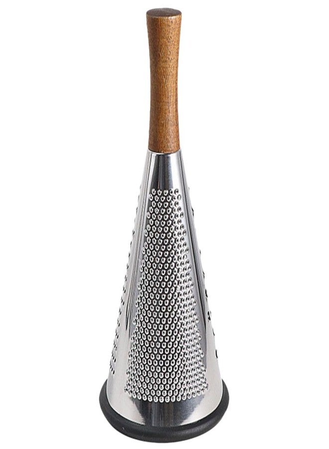 OFFSCH Kitchen Grater Potato Grater Fruit Chopper Home Tools Cheese Grater Vegetable Stripper Handle Cheese Graters Cone-Shaped Vertical Kitchen Accessory Wood - Image 1