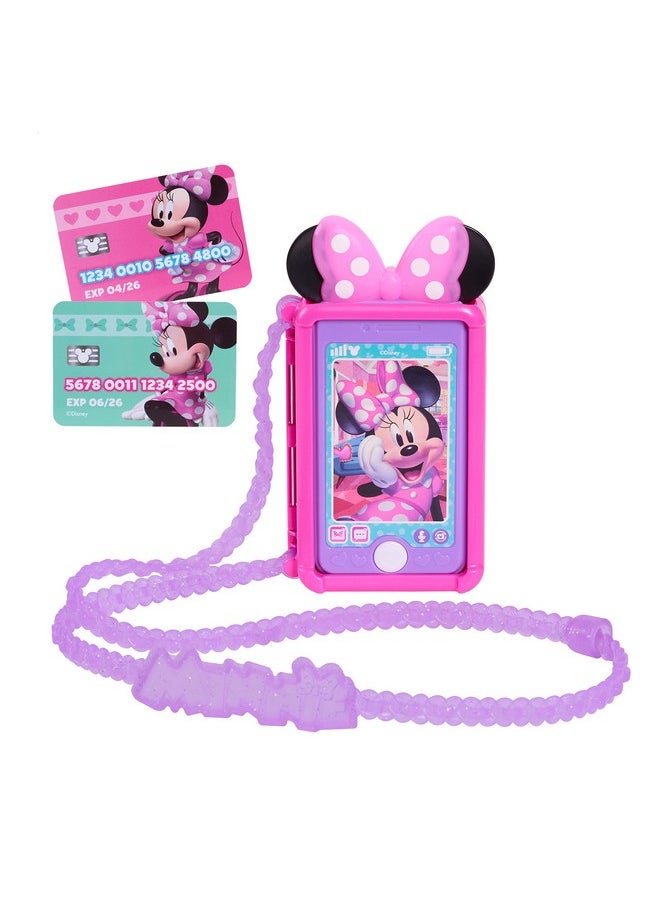 Minnie Disney Junior Minnie Mouse Chat With Me Pretend Play Cell Phone Set, Lights And Sounds, Officially Licensed Kids Toys For Ages 3 Up By Just Play  - Image 4