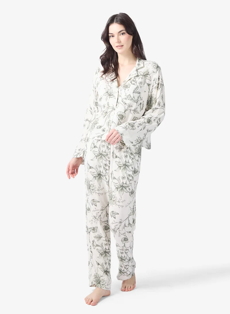 hunkemoller Printed High waist nightwear pants