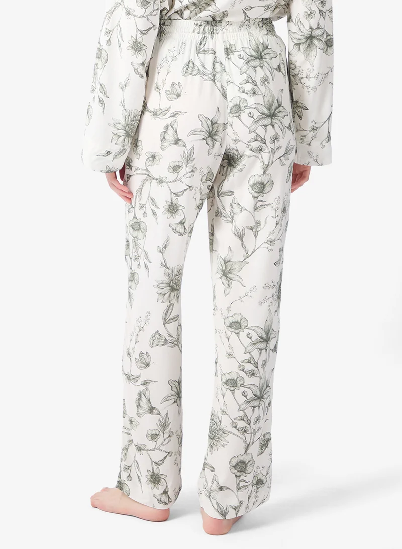 hunkemoller  Printed High waist nightwear pants for Women | Best Price UAE