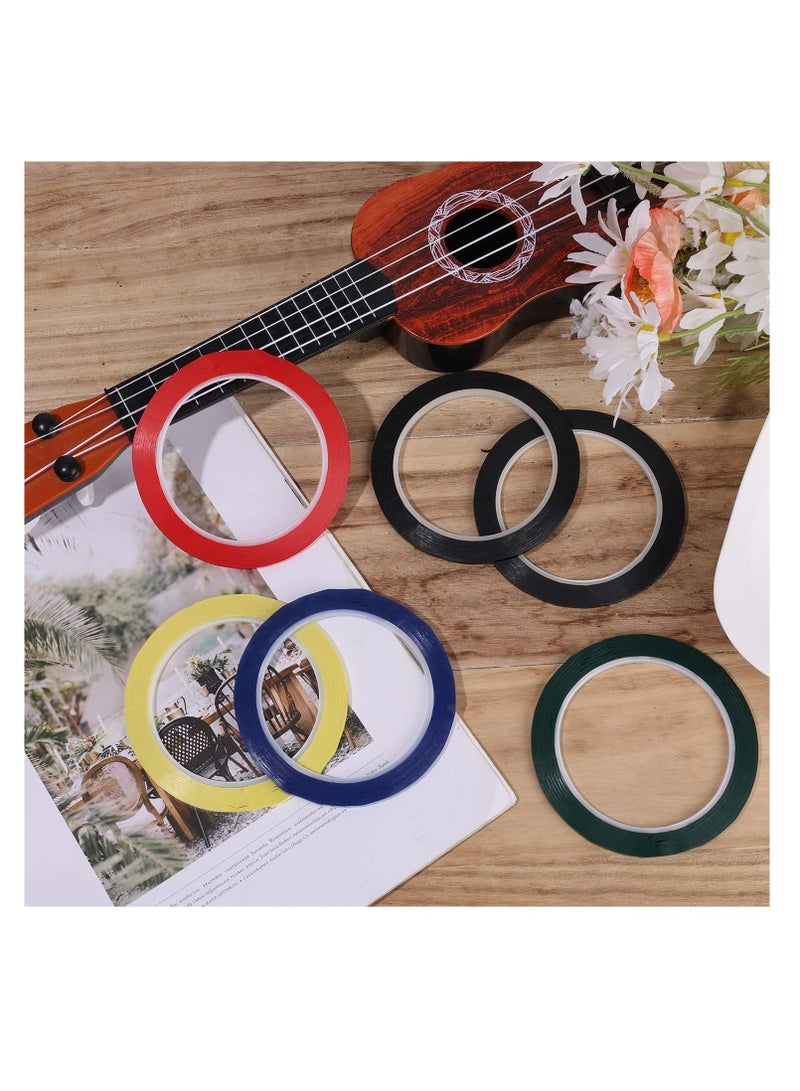 Zikra 6 Rolls Violin Fingering Tape, 3mm Tape Sticker for Violin Cello Practice Beginners' Finger Position Marker (5 Colors) - Image 3