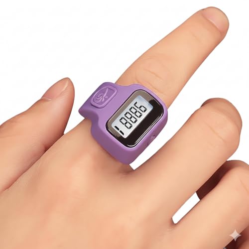 SpiderJuice 1Pc 99999 5 Digit Multiuse Digital Electronic Portable Mini Hand Tally Clicker Counter Finger Ring Mantra Jaap Device Machine Cricket Umpire Counting Zikr Ziker Dhikr - Image 1