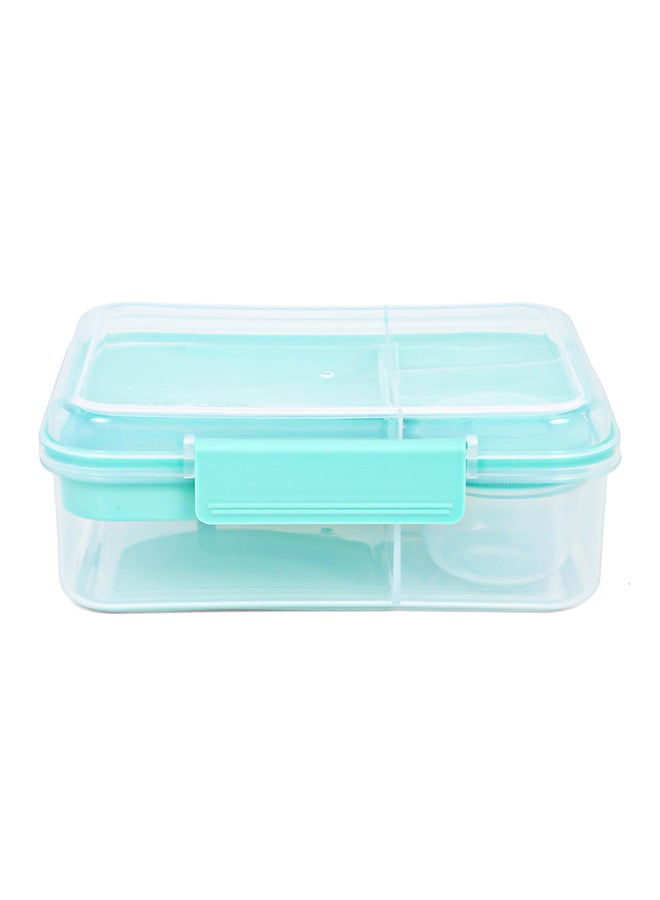HYDROBREW 3/4/5 Compartment Convertible 1650Ml Bento Lunch Box With 150Ml Gravy Bowl - Green - Image 2