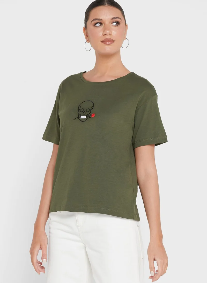 ترينديول Scull Print T-Shirt