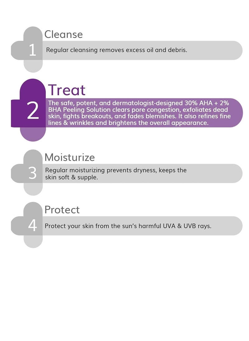 THE derma Co The Derma Co Repairing Exfoliating 30% AHA  2% BHA Face Peeling Solution  30 ml derma co  - Image 4