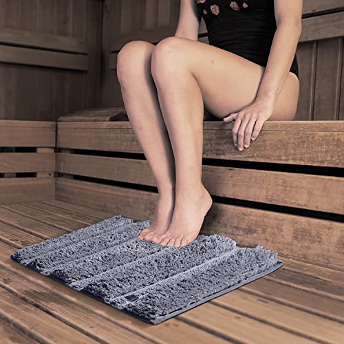Spread Spain Cotton Resort Luxury Bathmat Super Absorbent Bathrug Floor Mats Non-Slip Rug for Home Kitchen and Bathroom (50x80 cm Carbon) - Image 5