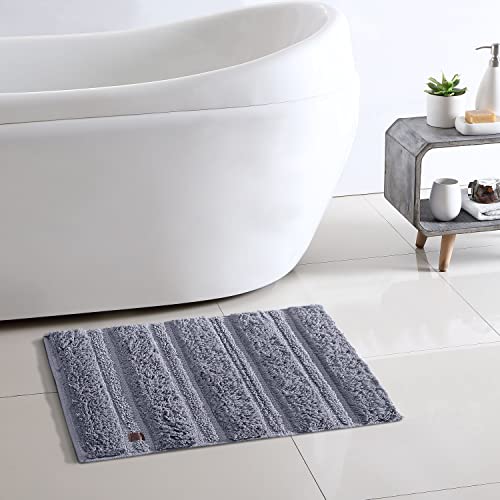 Spread Spain Cotton Resort Luxury Bathmat Super Absorbent Bathrug Floor Mats Non-Slip Rug for Home Kitchen and Bathroom (50x80 cm Carbon) - Image 1