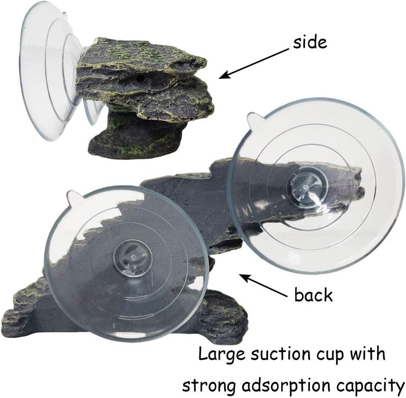 kathson Turtle Basking Platform Baby Tortoise Climbing Ramp Shale Reptiles Dock Resting Terrace Stone Small Aquarium Ornament Rock Landscaping Decoration for Frogs Newts (Small size:6.0”Lx2.7”Wx2.7”H) Multi-use qualified quality - Image 5