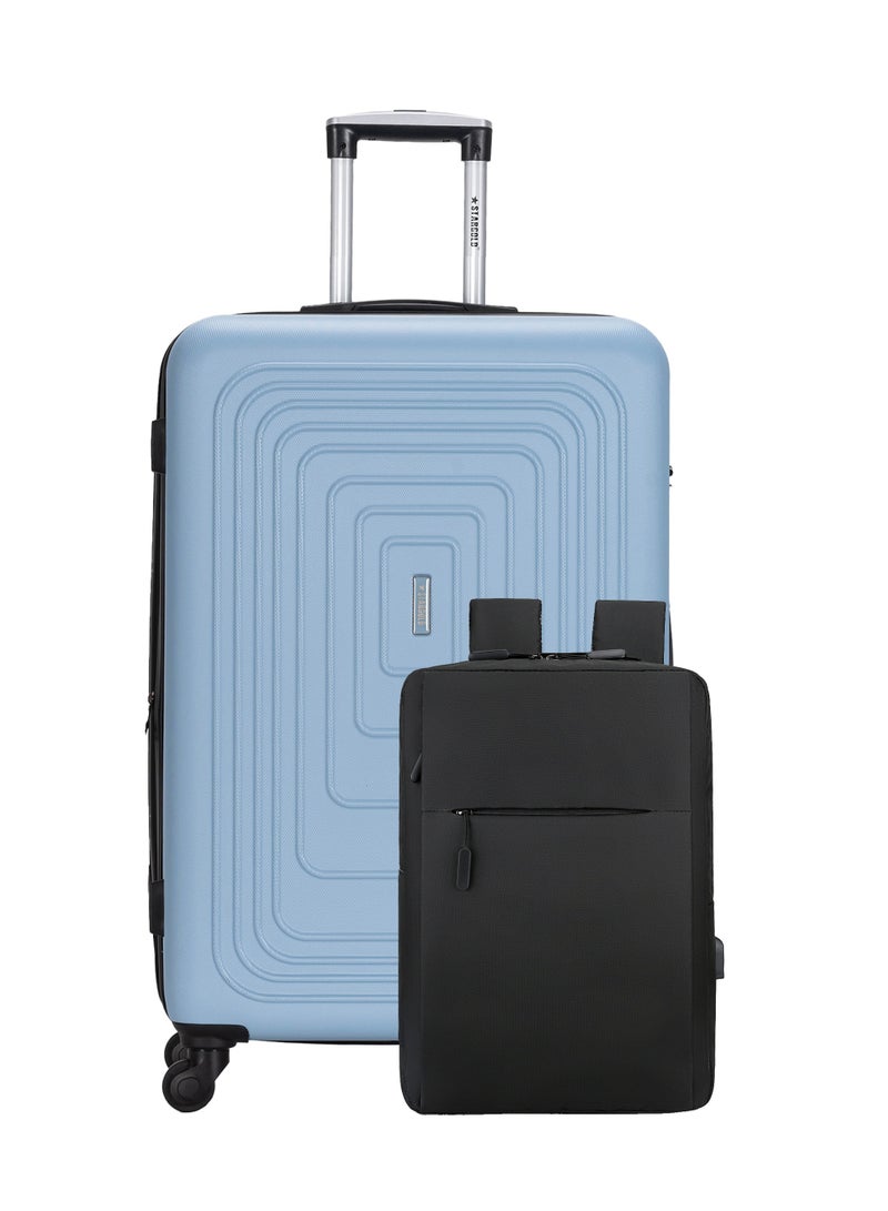 STARGOLD 28" Lightweight Hard Shell Travel Luggage – ABS Unbreakable Suitcase, 360° Spinner Wheels, Trolley Bag, Combination Lock, Large Travel Bag with Free Laptop Backpack