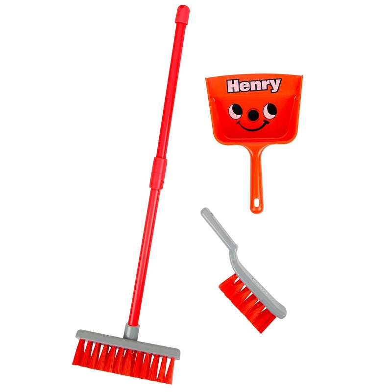Casdon Henry Brush Set | Child-Friendly Cleaning Toy Set for Ages 3+ | Fun & Educational | Includes Broom, Brush, Dustpan! - Image 5