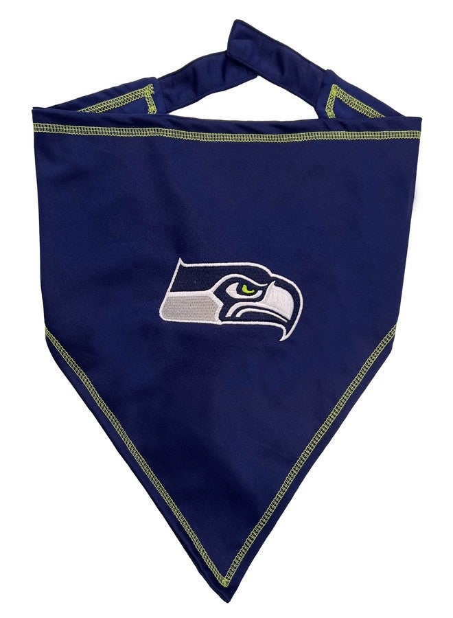 Pets First NFL Seattle Seahawks TIE Bandana, Large/X-Large. Dog Bandana Scarf Bib for Cat Dog. The Ultimate Game-Day, Party Bandana - Image 1