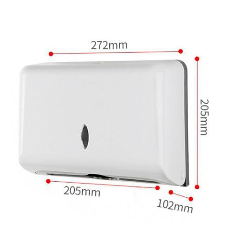 FC Wall Mount Paper Towel Dispenser Z Fold Simple ABS Paper Towel Holder for Lounges Toilets Kitchens Hospitals Paper Towel Dispenser (White) - Image 5