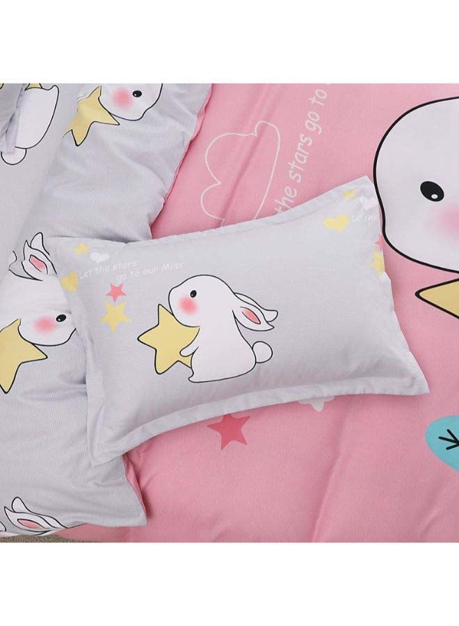 NIBEMINENT 4-Piece Printed Duvet Cover Set Polyester Multicolour - Image 2