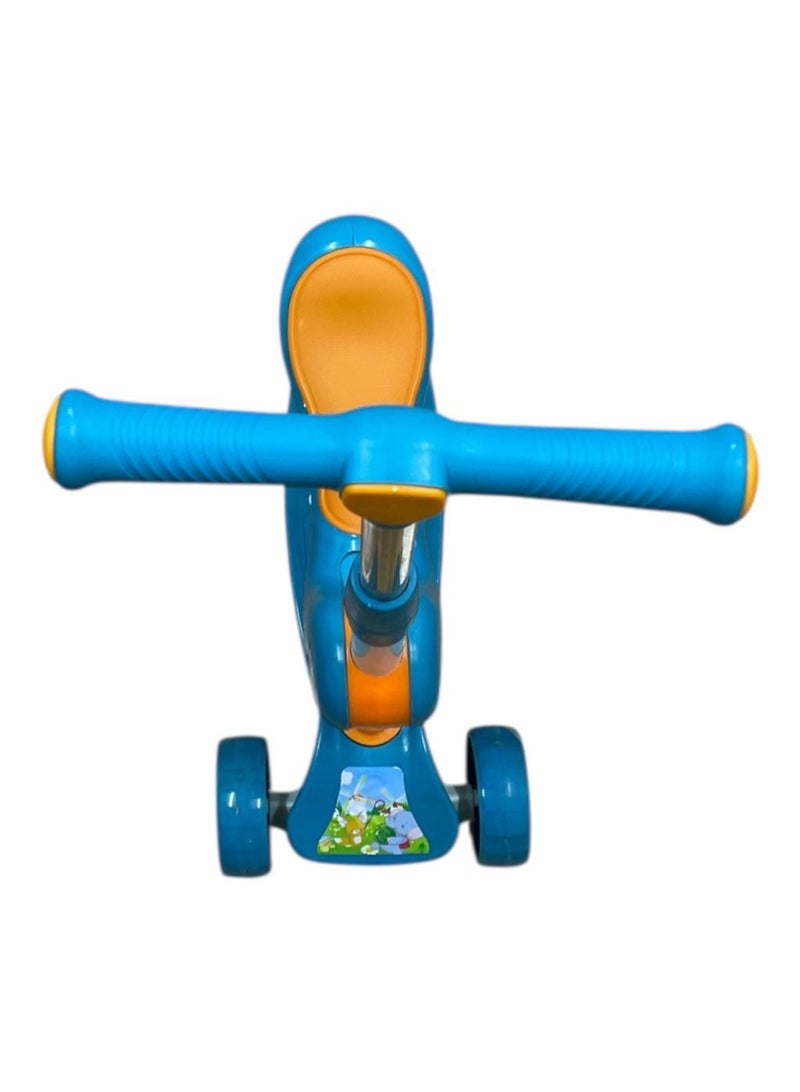 Foldable Kids Scooter with Light, 3 Wheels (Blue) - Image 2