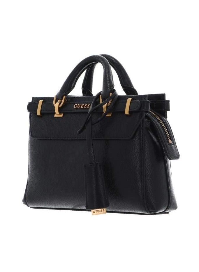 GUESS Sestri Pebbled Faux Leather Satchel Bag - Image 3