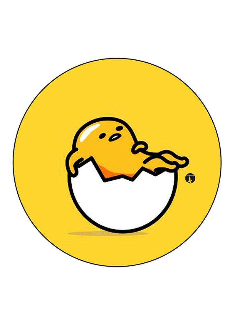 RKN Gudetama Printed Mouse Pad Round  Multicolour