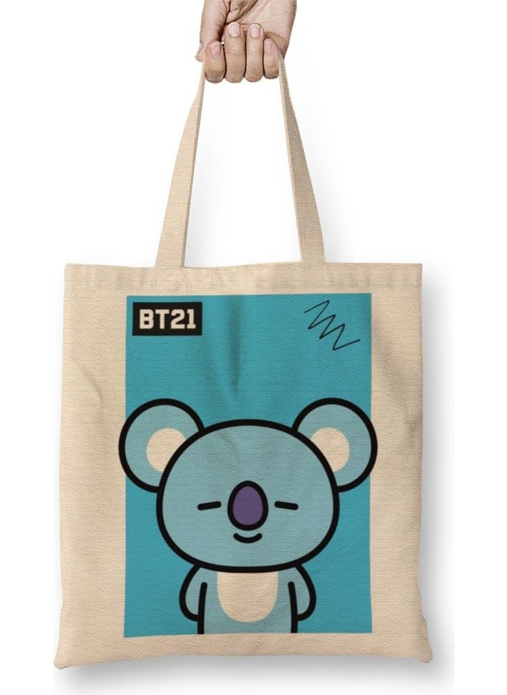 Baskı Dükkanı - Print Shop BT21 Koya Bts Cloth Bag Long Handle - Image 1