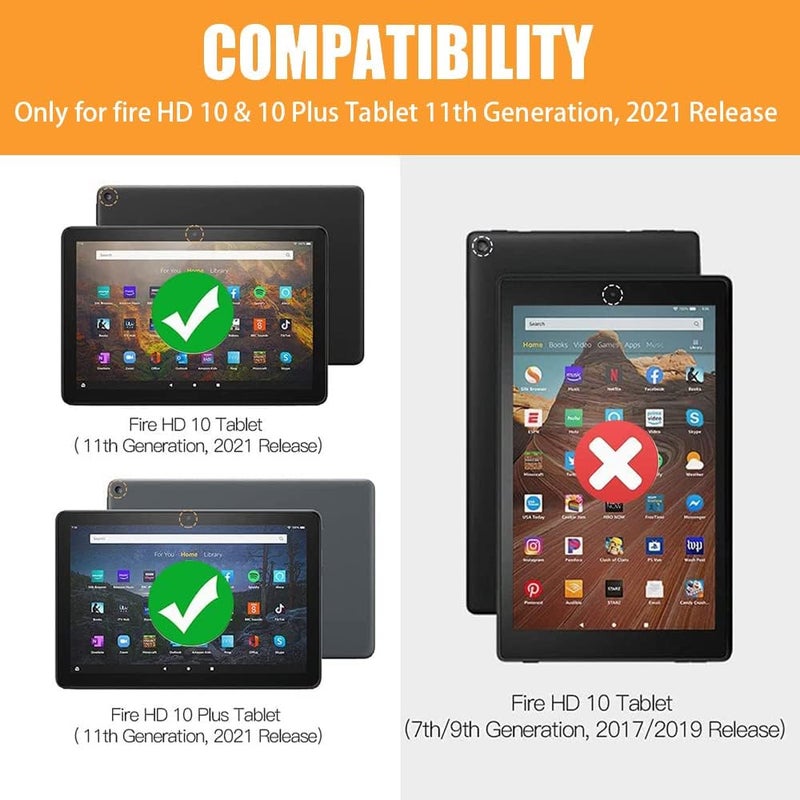 VORI Case for All-New Amazon Fire HD 10 Tablet (11th Generation 2021 Release) and Fire HD 10 Plus, Folding Stand TPU Cover with Auto Wake/Sleep & Hand Strap for Fire 10.1 Inch 2021, Mandala Galaxy - Image 2