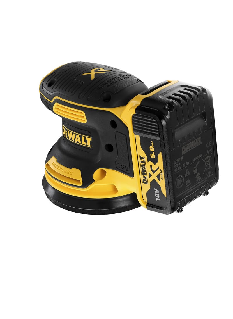 DEWALT 18V Cordless Brushless RO Sander 2 x 4Ah Batteries & Chargers - Image 5
