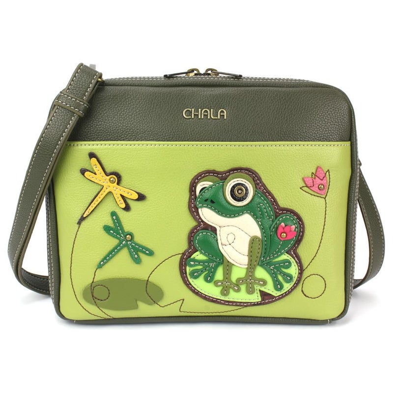 CHALA Companion Organizer Crossbody with Adjustable Strap and Built-In Wallet - Lily Frog - green - Image 1